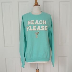Beach Please Custom Crewneck Sweatshirt